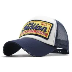 メッシュ　キャップ　ストリート　アメカジ　ダメージ　ヴィンテージ　古着　人気　紺