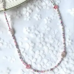 ビーズネックレス　パステル　y2k ［Ａ１３９]
