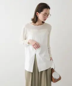 【SENSE OF PLACE】クルーネックドッキングトップ