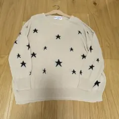 長袖サマーニット☆ スター柄☆ ベージュのサムネイル