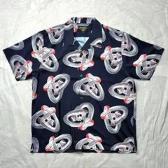60sヴィンテージ半袖ボウリングシャツ紺SNEAKY SNAKES M相当 - メルカリ