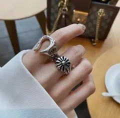 163 2個セット s925 リング レトロ 指輪 アクセサリー ジュエリー