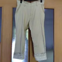 アクシーズファムaxesfemmeベージュ ロールアップパンツ Lサイズ
