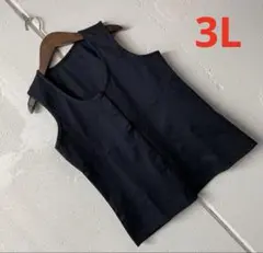 3Lサイズ防風保温ストレッチベスト黒　定価2629円