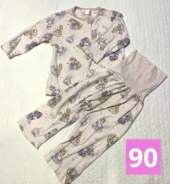 パジャマ　プリンセス　ディズニー　腹巻き付き　90 ボタン