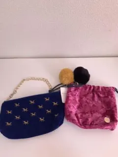 LOWRYS FARM巾着とベルベットの馬バック