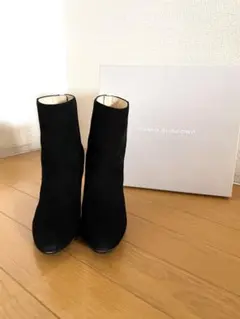 ファビオルスコーニ　ショートブーツ　スエード　黒　37 【美品】