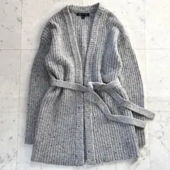 ブルックスブラザーズ ベルテッドニットカーディガン アルパカ混 グレー XS