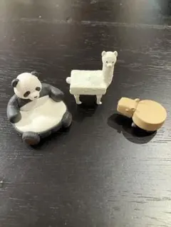 インテリアニマル　チェアー編3体セット（パンダ・アルパカ・カピバラ）