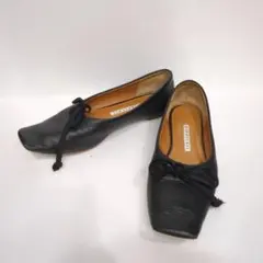 PIPPICHIC バレエシューズ 黒 レザー 36