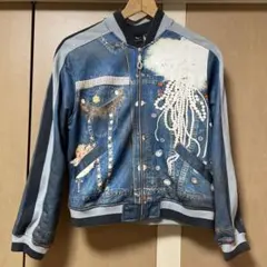 【即完品】 メゾンミハラヤスヒロ スカジャン M ブルー スーベニアジャケット Maison MIHARA YASUHIRO Spring/Summer 2024 collection “LO-FI