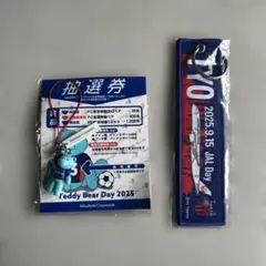FC東京特製ベアマスコットチャームFC東京JAL Day キーホルダー2点セット