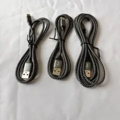 ☆USB Type C ケーブル 3本セット グレー 高速データ転送 高速