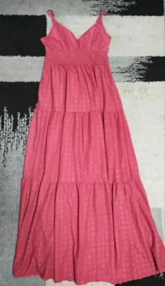 SHEIN/ ピンク /ティアードキャミワンピース/フリーサイズ