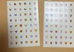 動物キャラクターシール 2シートセット