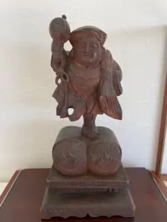 貴重品木彫り 大黒様像 約60cm - メルカリ