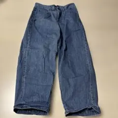 ダークブルーワイドレッグデニム