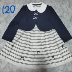 美品 120　サクラ　キャット 入学式スーツ　アンサンブルワンピース　卒園式