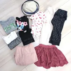 ベビー　女の子　春夏　上下　麦わら帽子　10点　まとめ売り70 80 90