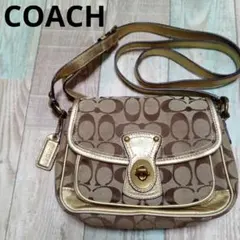 ✨COACH コーチ ターンロック ショルダーバッグ シグネチャー F15171