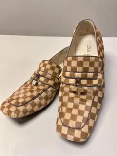 LOUIS VUITTON ダミエ ハラコ ローファー - メルカリ