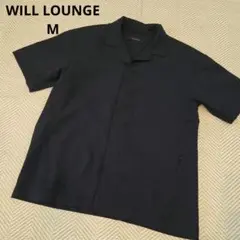 【美品】WILL LOUNGE シャツ メンズ M ネイビー 半袖