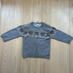 H&Mキッズニットセーター 80cm 6-12months くま柄