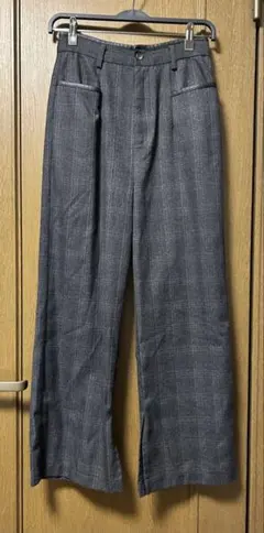 cepo チェック柄ワイドパンツ グレー系 秋冬 Mサイズ