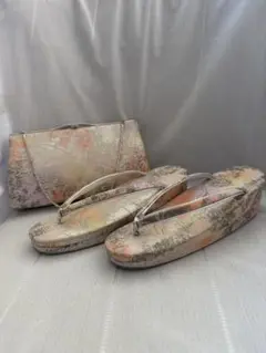 花柄草履とバッグセット