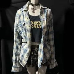 平成ギャル Y2K グランジ チェックシャツ お兄系 ギミック