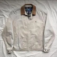 Polo Ralph Lauren ベージュ　スイングトップ　襟コーデュロイ