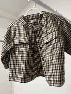 長袖シャツ チェック柄 サイズ80