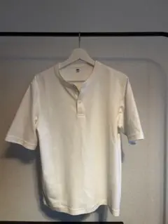 UNIQLO ヘンリーネックTシャツ S ホワイト