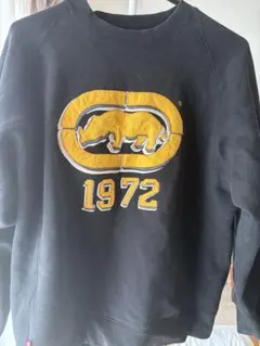 1972年ロゴ ブラックスウェット　ecko