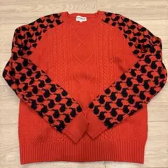 Jack Bunny!! オレンジ系ケーブルニット セーター サイズ5