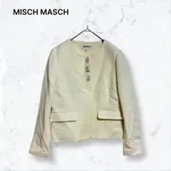 a3705 ミッシュマッシュ アンゴラ混ショートコート 白 38 ビーズ 秋冬のサムネイル