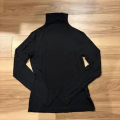 極暖ヒートテックカシミヤブレンドタートルネックT ブラック　S