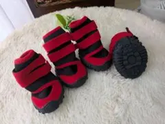 Ｓサイズ大型犬向け♡ドッグブーツ犬用靴赤