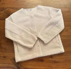 ユニクロ　ボアフリース クルーネック　カーディガン　クルーネック S