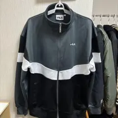 FILA ジップアップジャージ グレー/ブラック
