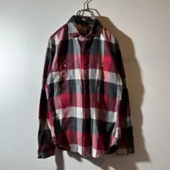 イ*6様 J.Crew チェック柄フランネルシャツ S 赤系チェック