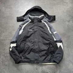 コロンビアナイロンシェルジャケットマウンテンパーカー黒ブラックXL古着