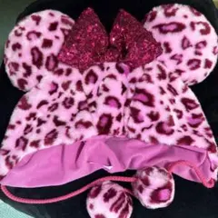 ヒョウ柄ファンキャップ ピンク お値下げ⭕️