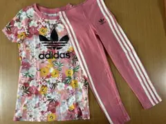 アディダス　セットアップ110 花柄 運動会