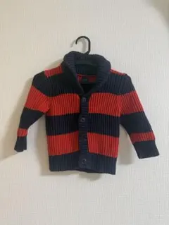 babyGap 赤と紺のストライプ ニットセーター 80cm