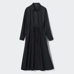 ユニクロコットンロングシャツワンピース