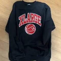 XLARGE バスケットボールロゴ スウェット L ブラック