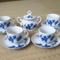 【昭和レトロ】ぶどう柄のコーヒーセット