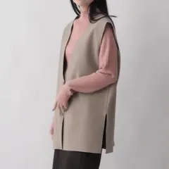 状態良好！定価5,500円！ローリーズファーム★２ＷＡＹウールライクベスト★F