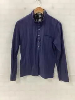値下◎7.25◎A672P◎ニコル◎長袖カットソー◎シャツ風◎ネイビー